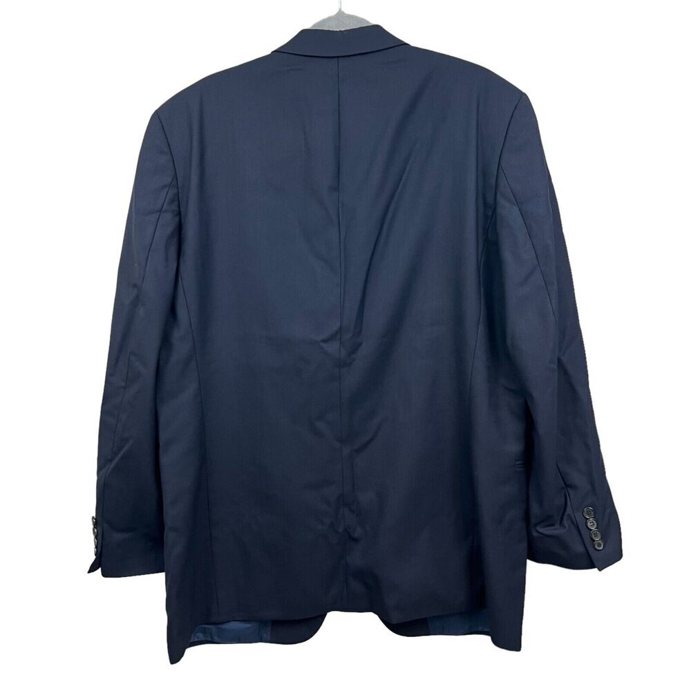 Boss Hugo Boss Mens Wool Blazer Suit 3 Button Ventless Lined Pockets Navy Sz 42R - Picture 6 of 7